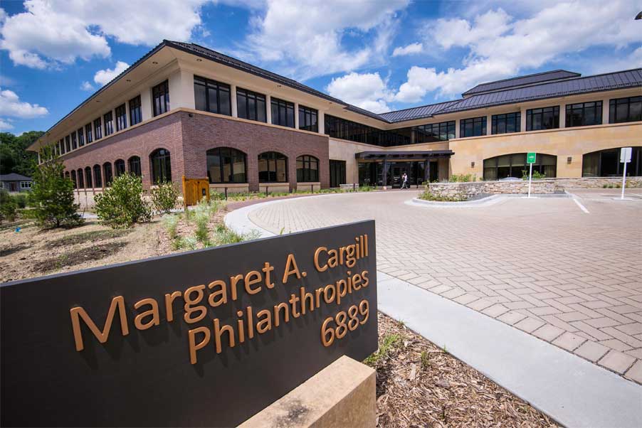 The front entrance to Margaret A. Cargill Philanthropies headquarters