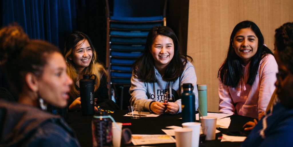 Teen girls gathering as part of the Twin Cities' Catalyst Initiative